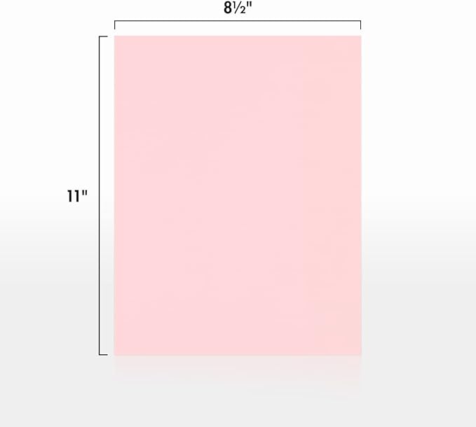 LUXPaper 8.5" x 11" Paper | Letter Size | Candy Pink | 80lb. Text | 500 Qty - Image 2