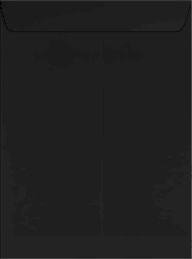 LUXPaper 9 x 12 Open End Envelopes | Peel & Press | Midnight Black | 80lb. Text - Image 2
