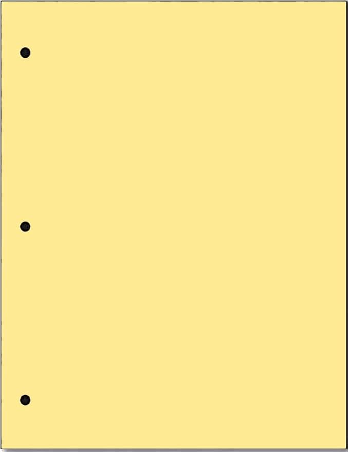 Copy And Printing Color Paper, 20 Lb. 3 Hole Punch 500 Sheets Per Ream. by Limited+Papers