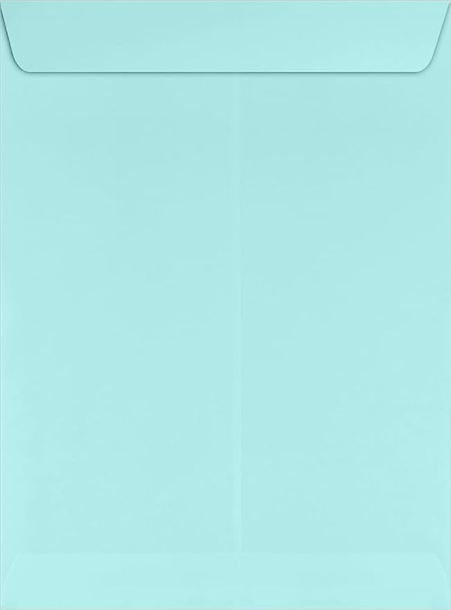 LUXPaper 9 x 12 Open End Envelopes | Peel & Press | Seafoam Blue | 80lb. Text | - Image 2