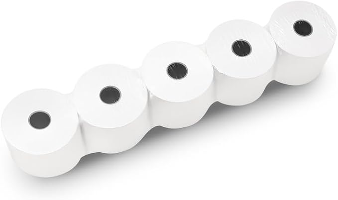 (50 Rolls) 2 1/4 x 150 ft White Adding Machine Tape Paper Rolls Premium One Ply Register/Adding Machine/Calculator Paper Rolls Printing Calculator 10 Key-DeskLoop Office