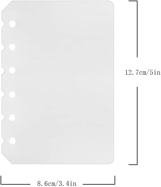 6 Pack A7 6 Holes Binder Divider Plastic Binder Divider Waterproof 6 Holes - Image 2
