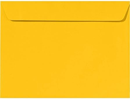 LUXPaper 9 x 12 Booklet Envelopes | Sunflower Yellow | 80lb. Text | 50 Qty by LUXPaper