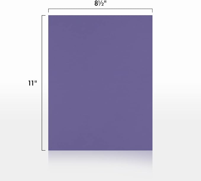 LUXPaper 8.5" x 11" Paper | Letter Size | Wisteria Purple | 80lb. Text | 50 Qty - Image 2