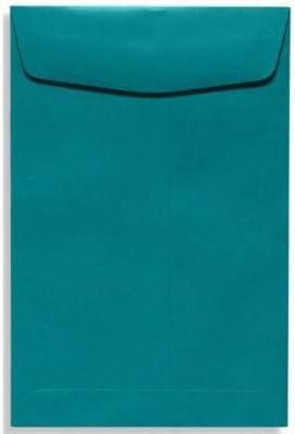 LUXPaper 9 x 12 Open End Envelopes | Peel & Press | Teal | 80lb. Text | 250 Qty by LUXPaper
