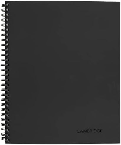 Cambridge Notebook, Business Notebook, 8-1/4" x 11", 80 Sheets, Legal Ruled, Flexible Cover, Wirebound, Gray (06062) (Pack of 12)-DeskLoop Office