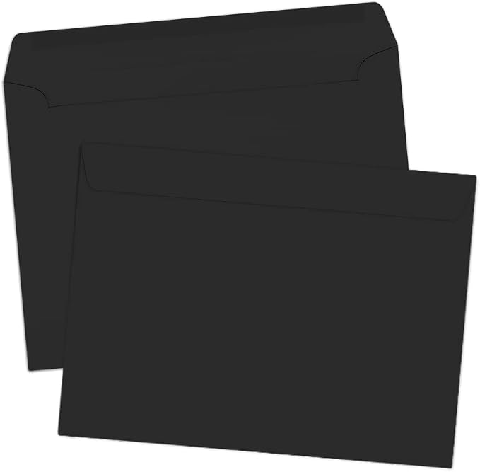 LUXPaper 9 x 12 Booklet Envelopes | Midnight Black | 80lb. Text | 250 Qty - Image 3