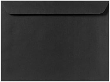 LUXPaper 9 x 12 Booklet Envelopes | Black Linen | 80lb. Text | 50 Qty by LUXPaper