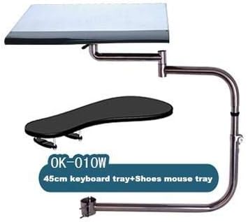 Computer Keyboard Stand Laptop Mouse Mount for Workstation Video Gaming, Installed to Chair or Any Round Bar with Maximum 1.96 inch Diagonal Thickness-DeskLoop Office