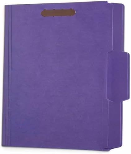 50 Purple File Folders with Fasteners, 1/3 Cut Reinforced Tab, Durable 2 Prong - Image 6
