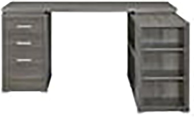 Pemberly Row L Shape Corner Storage Desk in Weathered Gray, Letter/Legal File - Image 3