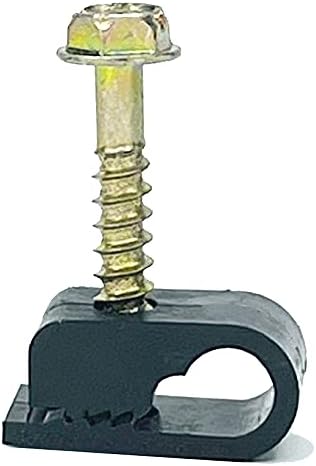 Stanz Flex Single Coaxial Cable Clips, Electrical Wire Cable Clip, 1/4 in Screw by Stanz