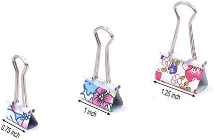 50 Pack Colorful Printed Binder Clips - Image 3