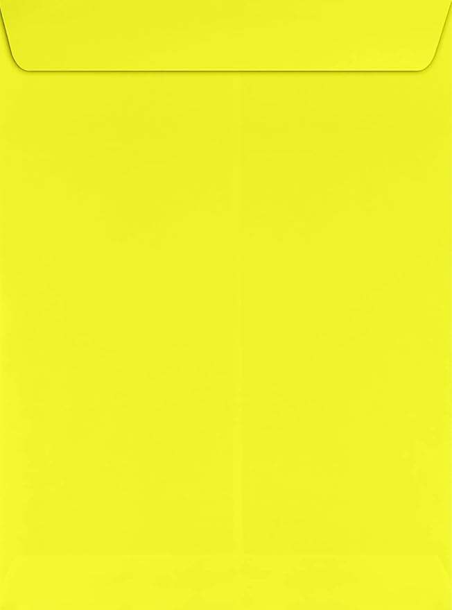 LUXPaper 9 x 12 Open End Envelopes | Peel & Press | Citrus Yellow | 80lb. Text - Image 2
