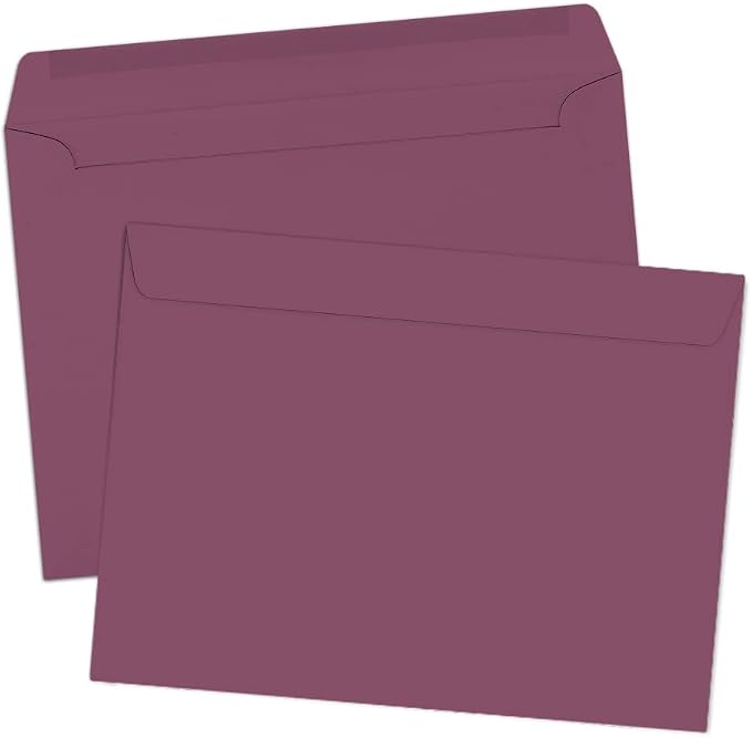 LUXPaper 9 x 12 Booklet Envelopes | Vintage Plum | 80lb. Text | 500 Qty - Image 3