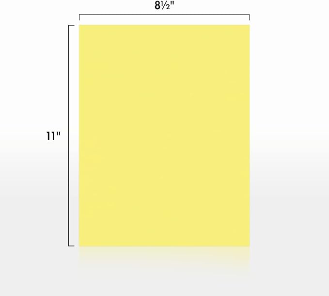 LUXPaper 8.5" x 11" Paper | Letter Size | Pastel Canary Yellow | 60lb. Text | - Image 3