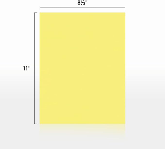LUXPaper 8.5" x 11" Paper | Letter Size | Pastel Canary Yellow | 60lb. Text | 1 - Image 2