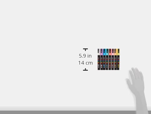 Posca Markers Set, 8 Medium Paint Markers 5M – Soft Tones – White, Sunshine - Image 3