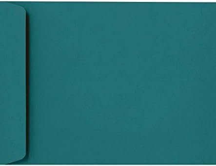 LUXPaper 9 x 12 Open End Envelopes | Peel & Press | Teal | 80lb. Text | 500 Qty by LUXPaper