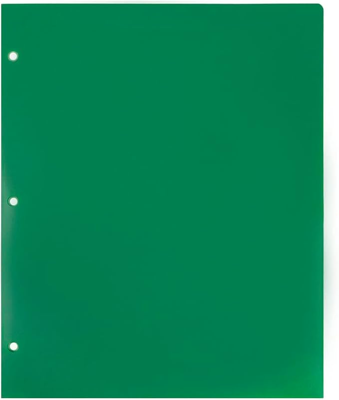 JAM PAPER Heavy Duty Plastic 3 Hole Punch Pocket Folders - Image 8