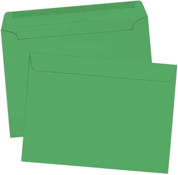 LUXPaper 9 x 12 Booklet Envelopes | Holiday Green | 80lb. Text | 1, 000 Qty - Image 2