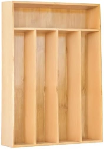 Besilord Silverware Organizer Kitchen Drawer Organizer Utensil Organizer Bamboo - Image 7