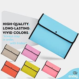 Square Flap Document Holder Blue, Expanding File Folder, A4 Letter Size - Image 4