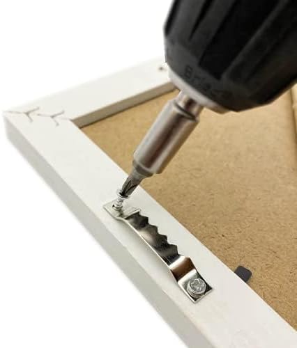 100 Pack Small Sawtooth Picture Hangers Steel Picture Hangers Picture Frames Hangers with Screws Picture Hang Solutions, for Hanging Clock Paintings Artwork Picture Frame Hook Photos (Silver)-DeskLoop Office