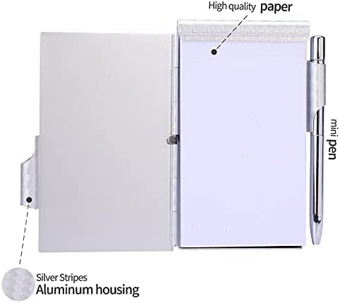 amassan Metal Pocket Notebook, Small Pocket Notepad Aluminum Note Case - Image 8