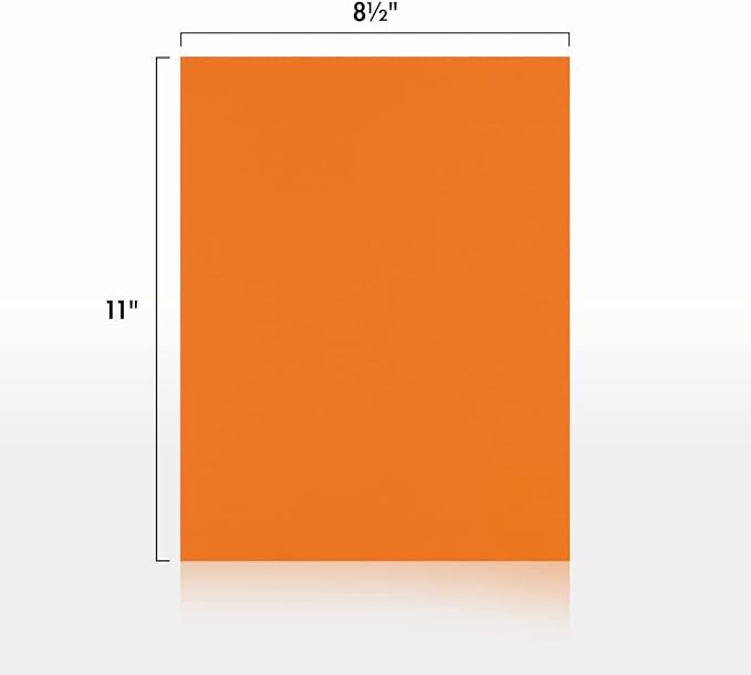 LUXPaper 8.5" x 11" Paper | Letter Size | Mandarin Orange | 80lb. Text | 500 Qty - Image 2