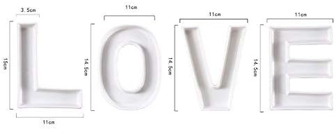 Coffeezone "LOVE Decorative Ceramic Small Letter Candy Dish Wedding Party Decor - Image 4