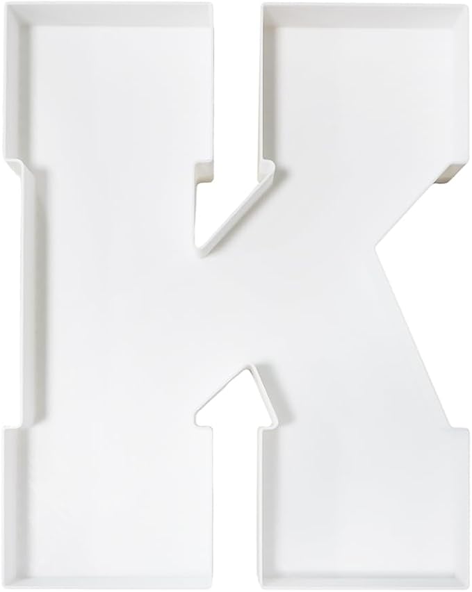 Plastic Fillable Letter Charcuterie Box, 10in Reusable Alphabet Shaped Tray - Image 2