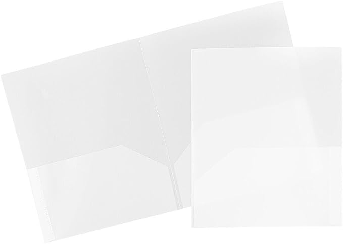 JAM PAPER Plastic 2 Pocket POP Folders by JAMPaper