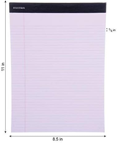 Mintra Office Legal Pads, ((xBasic, 8.5in x 11in, Narrow (Pastel), 36pk (6-6pks))-DeskLoop Office