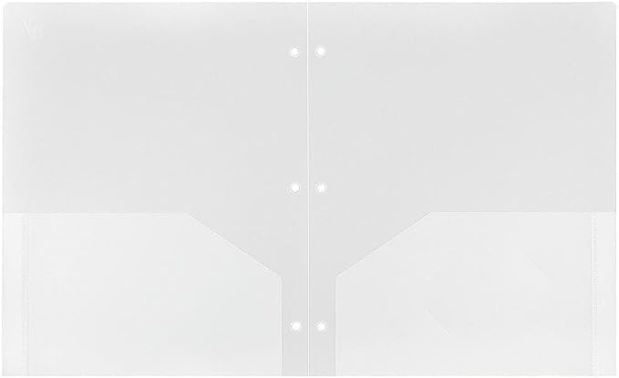 JAM PAPER Heavy Duty Plastic 3 Hole Punch Pocket Folders - Image 2