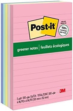 Post-it Sticky Notes, 4x6 in, Sweet Sprinkles | 100% Recycled Material | Clean by Unknown