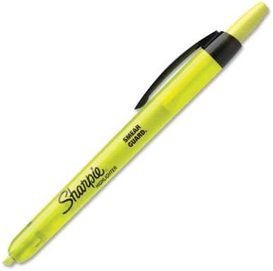 Sharpie Retractable Highlighters, Chisel Tip, Fluorescent Yellow - Image 4