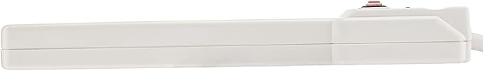 Amazon Basics Surge Protector Power Strip, 6-Outlet with 200J Protection, 2ft Extension Cord, Rectangle, White (20 Pack)-DeskLoop Office