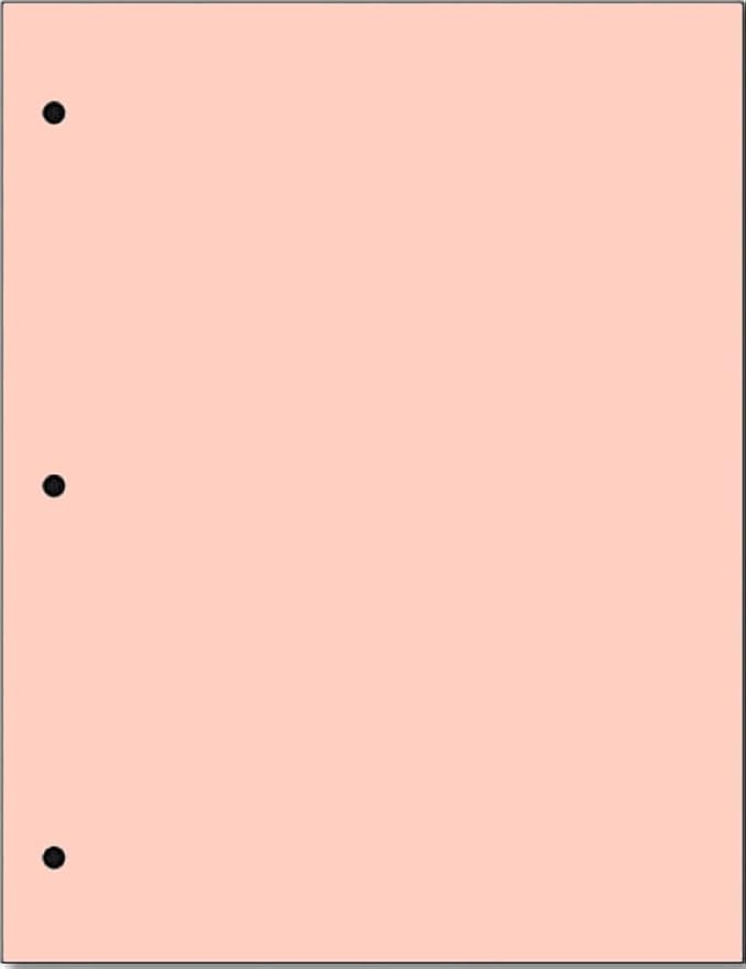 Copy And Printing Color Paper, 20 Lb. 3 Hole Punch 500 Sheets Per Ream. by Limited+Papers