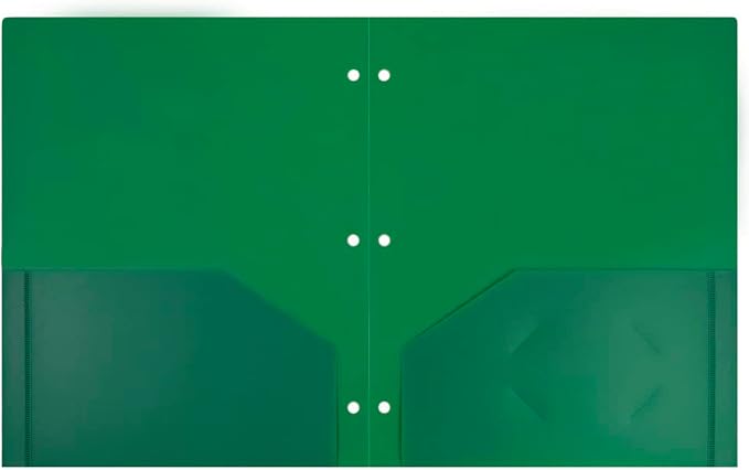 JAM PAPER Heavy Duty Plastic 3 Hole Punch Pocket Folders - Image 6