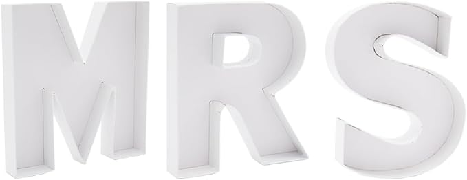 MRS Engagement fillable Cardboard Letters Wedding Party Charcuterie Board Food - Image 4