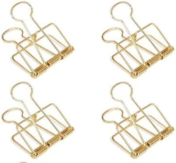 4Pcs Gold Hollow Out Long Tail Wire Binder Clips Paper Binder Clip Large Binder - Image 8