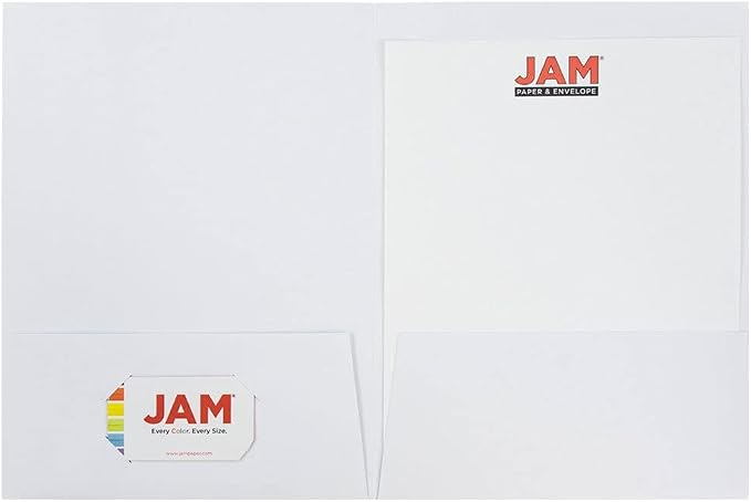 JAM PAPER Two Pocket Textured Linen Presentation Folders - Image 3