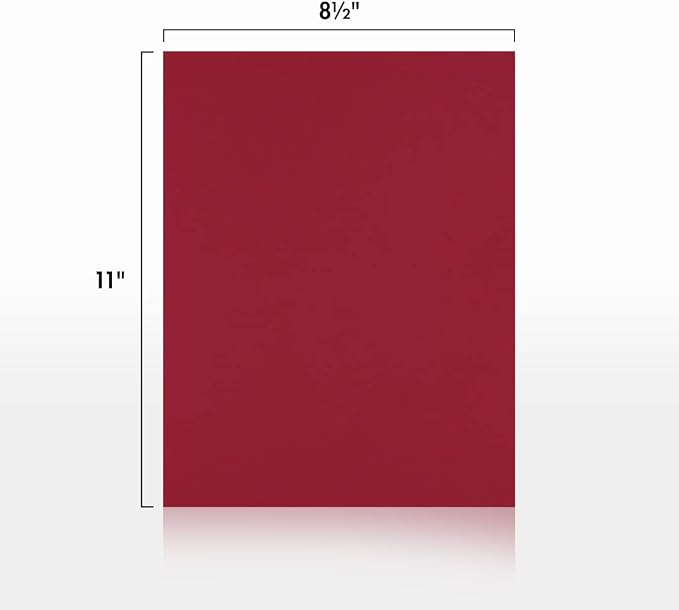 LUXPaper 8.5" x 11" Paper | Letter Size | Garnet Red | 80lb. Text | 50 Qty - Image 2