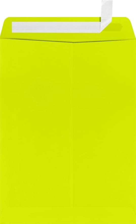 LUXPaper 9 x 12 Open End Envelopes | Peel & Press | Wasabi Green | 80lb. Text | by LUXPaper
