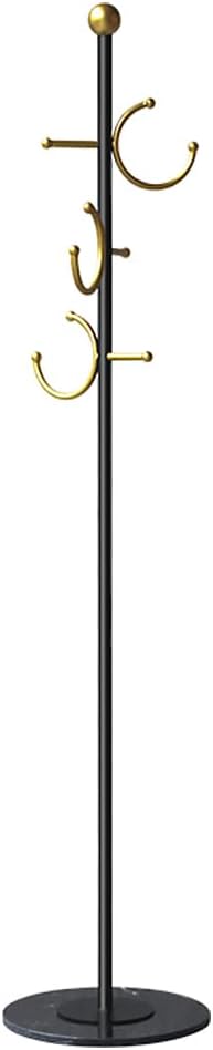 BUZUYE Modern Coat rack with marble base,Coat rack freestanding heavy duty with gold hooks,Entryway coat rack stand Coat Tree freestanding coat hanger stand for Hanging Clothes, Hats, Bags-DeskLoop Office