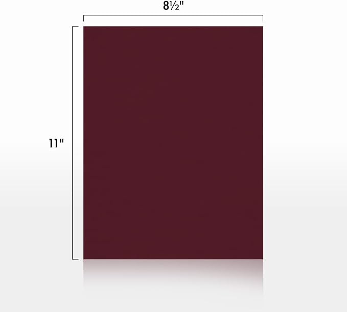 LUXPaper 8.5" x 11" Cardstock | Letter Size | Burgundy Linen | 100lb. Cover | - Image 2