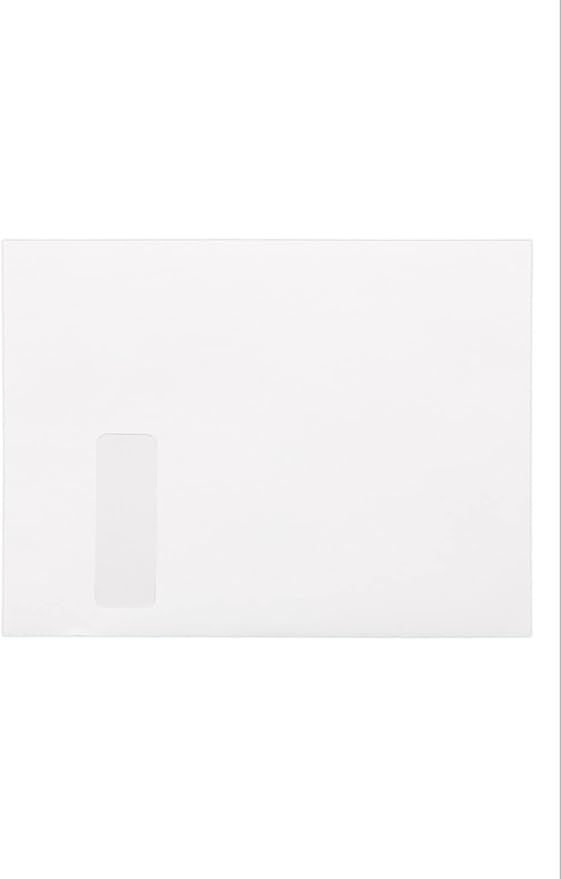 LUXPaper 9 x 12 Booklet Window Envelopes | Bright White | 28lb. Text | 1 by LUXPaper