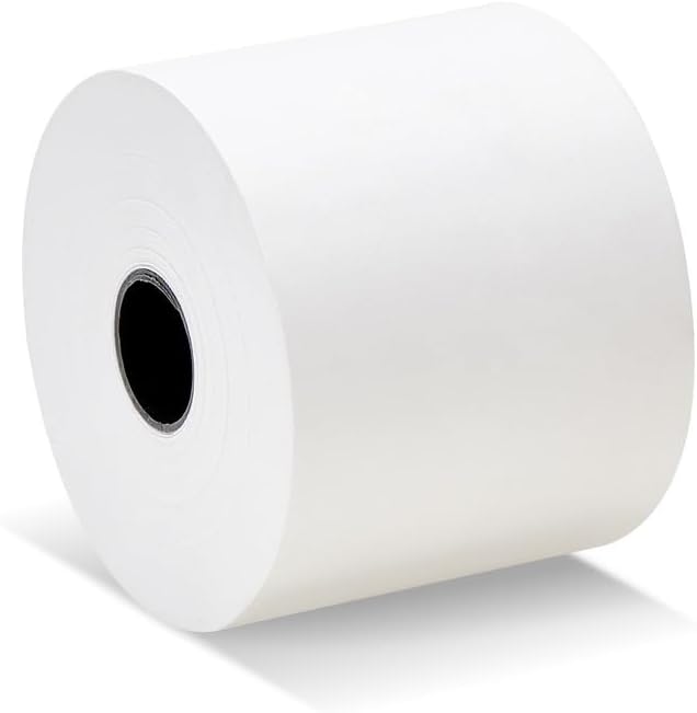(50 Rolls) 2 1/4 x 150 ft White Adding Machine Tape Paper Rolls Premium One Ply Register/Adding Machine/Calculator Paper Rolls Printing Calculator 10 Key-DeskLoop Office