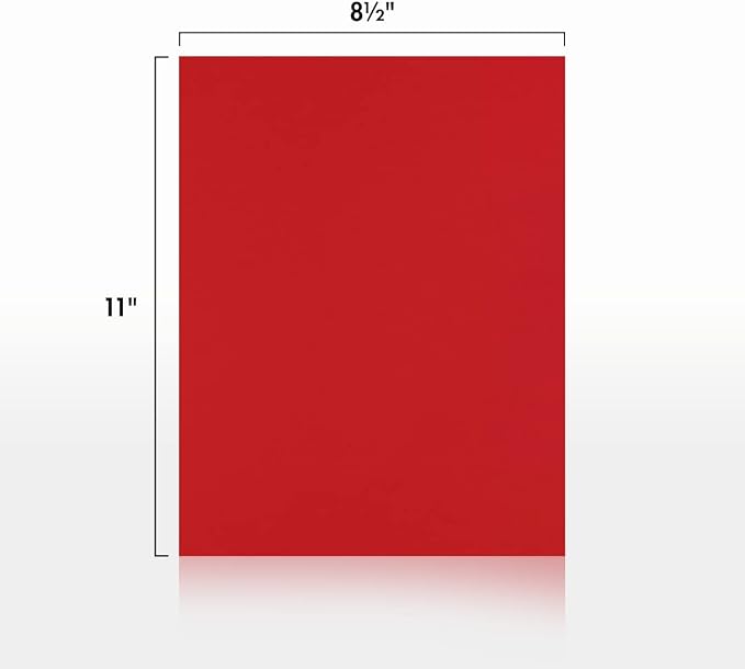 LUXPaper 8.5" x 11" Paper | Letter Size | Ruby Red | 80lb. Text | 250 Qty - Image 2